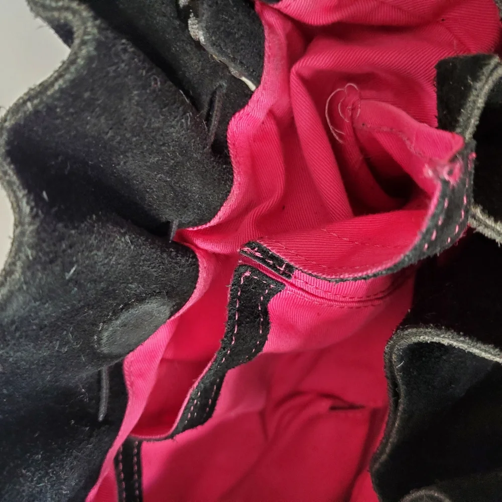 Sigrid Olsen Black Suede Lace-Up Hobo Bag - Picture 6 of 6